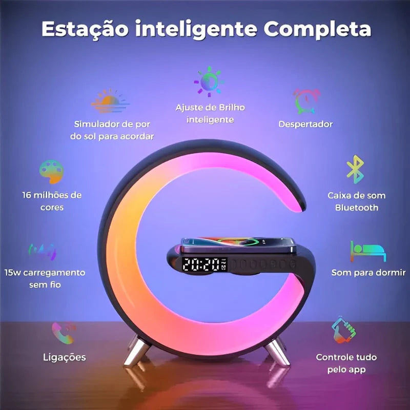 Luminária RGB Inteligente Multifuncional 4 em 1 -  Smart Station®